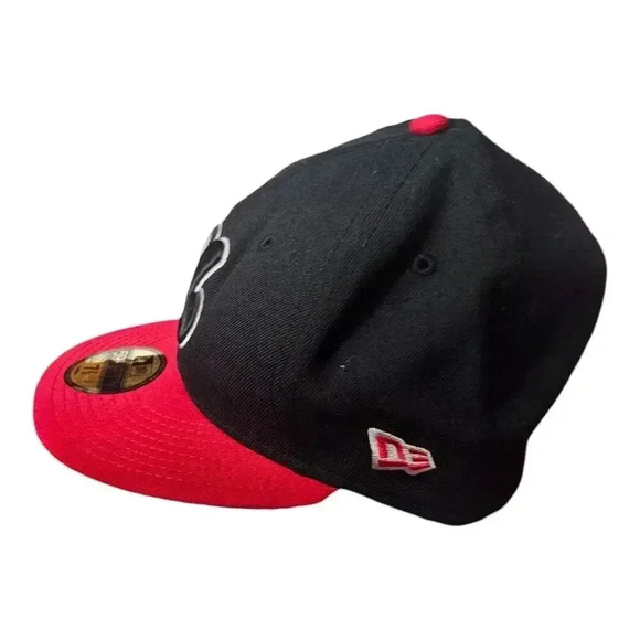 New Era Vintage 7 7/8 Men Cap Montreal Expos Cooperstown Black Orange Fitted Hat - Picture 2 of 6